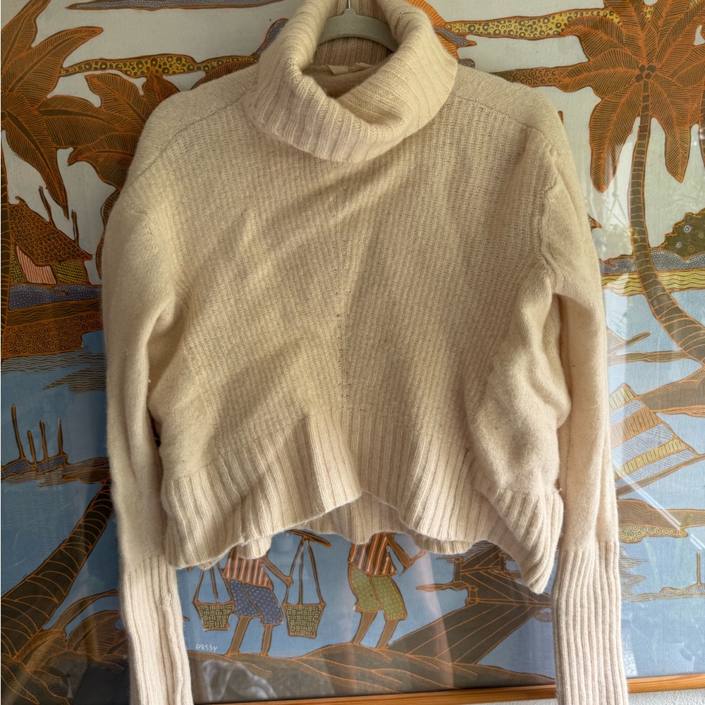 Moth by Anthropology Cream Sweater
